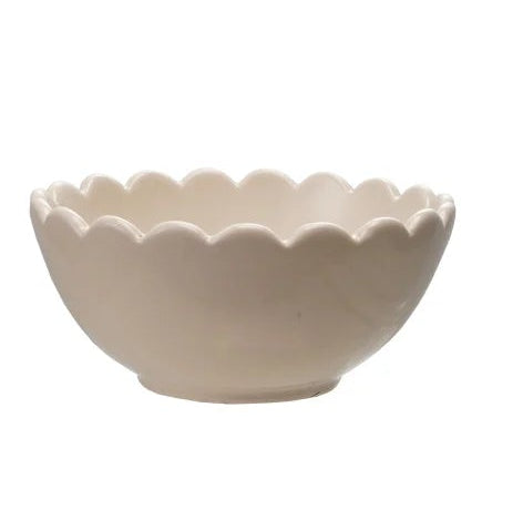Stoneware Scalloped Bowl