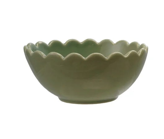 Stoneware Scalloped Bowl