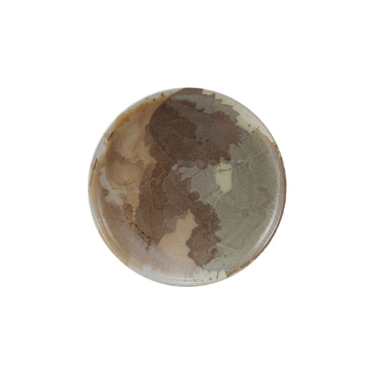 Stoneware Plate, Reactive Glaze