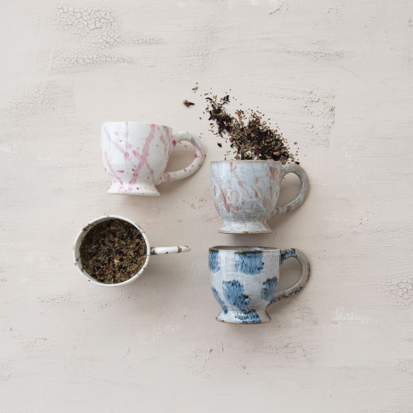 Footed Mug w/ Splatter