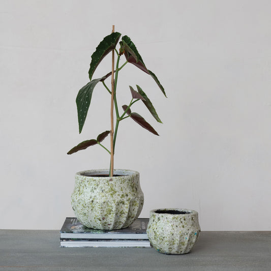 Terra-cotta Planter | Crackle Glaze
