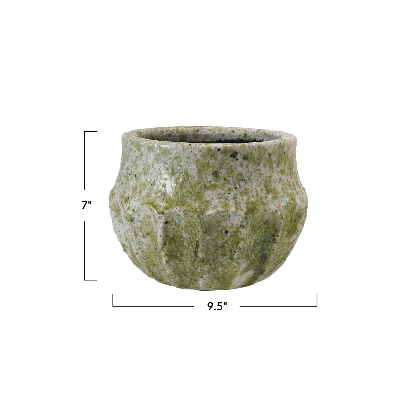 Terra-cotta Planter | Crackle Glaze