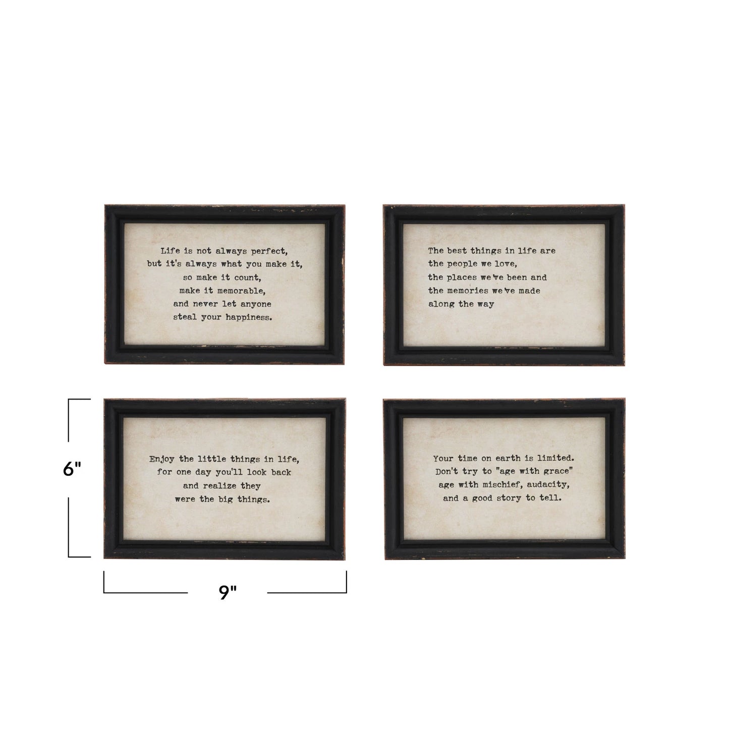 Wood Framed Wall Décor with Saying