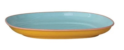 Enameled Stainless Steel Plate w/ Colored Edge