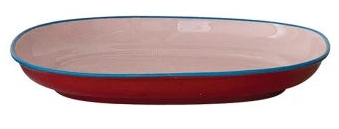 Enameled Stainless Steel Plate w/ Colored Edge