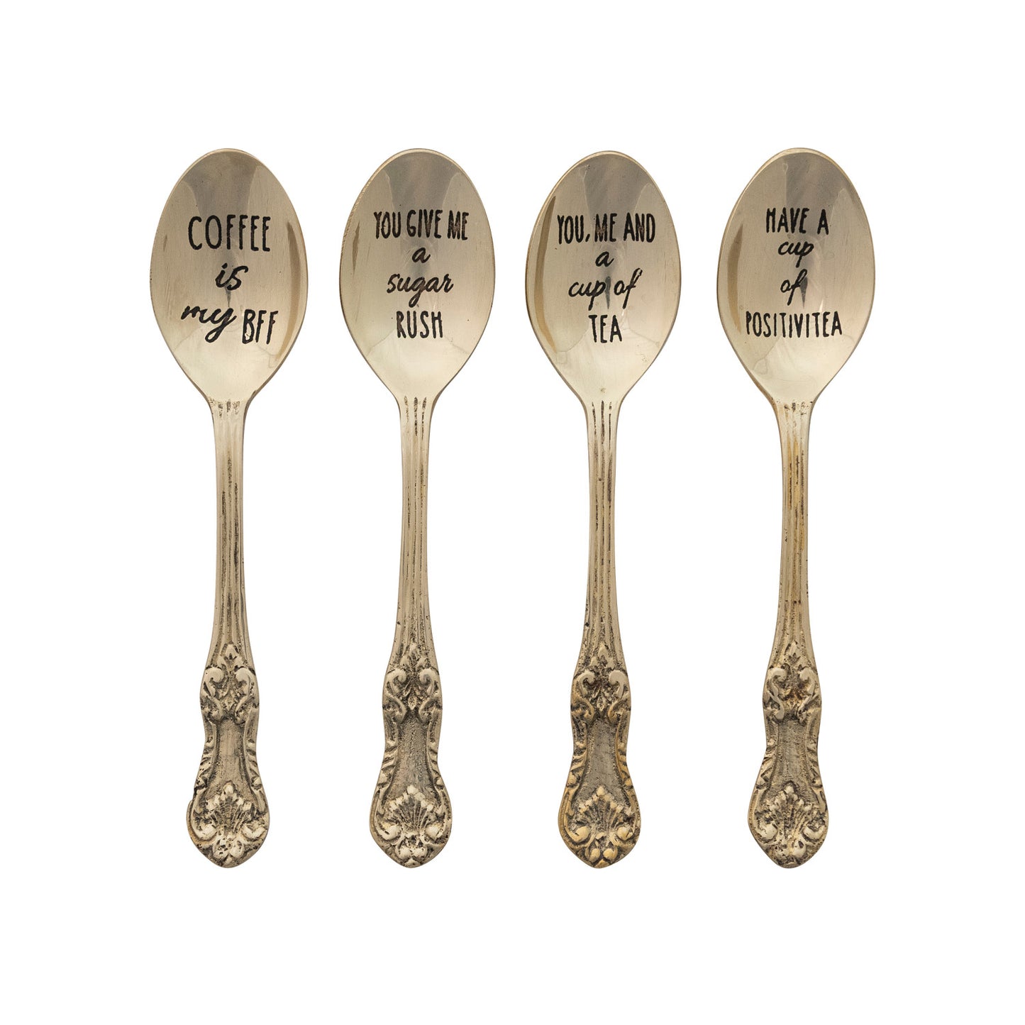 Embossed Brass Spoon