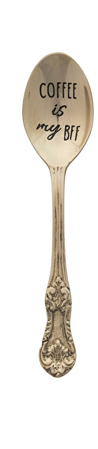 Embossed Brass Spoon