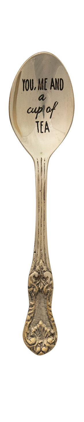 Embossed Brass Spoon