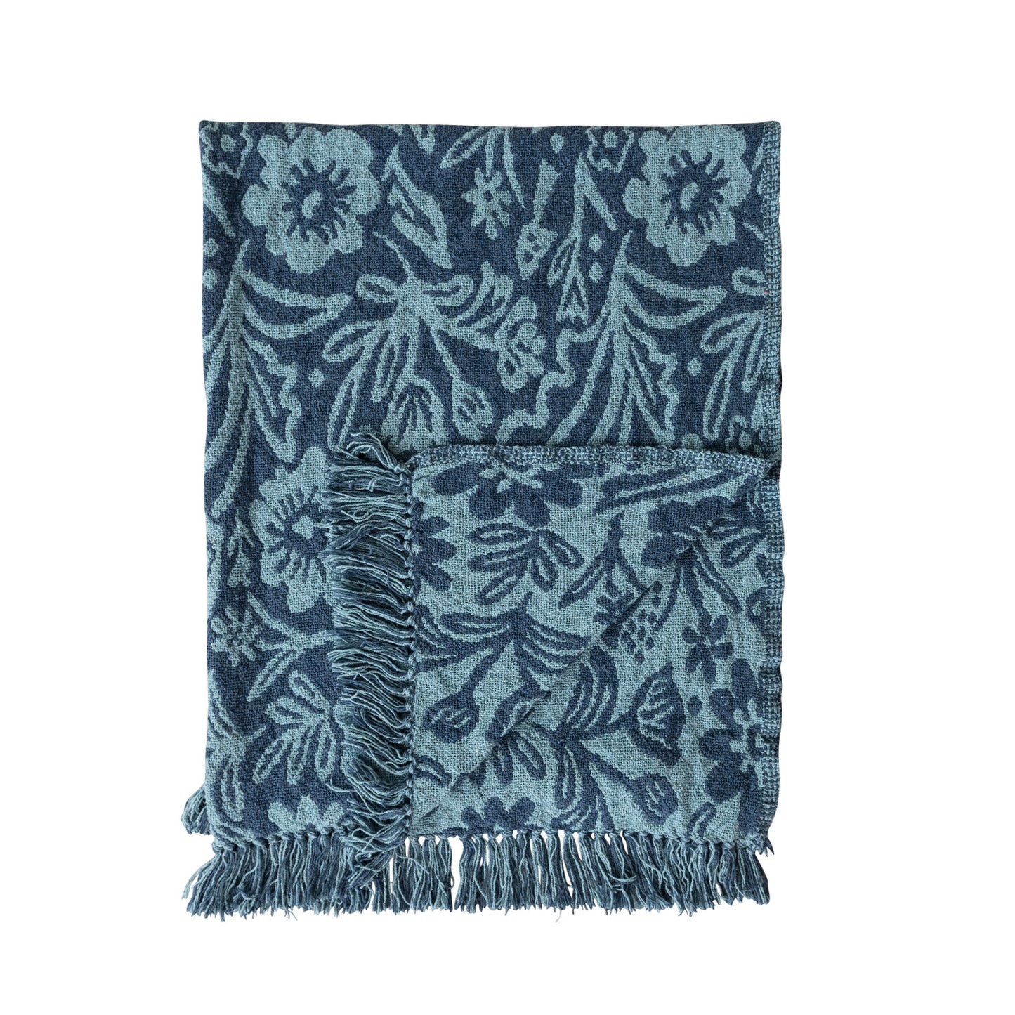 Woven Recycled Cotton Blend Jacquard Throw