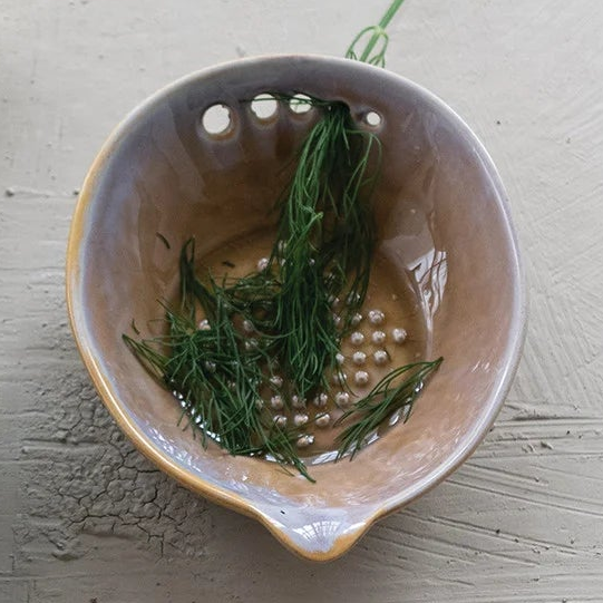 Stoneware Garlic/Ginger Graters with Herb Strippers