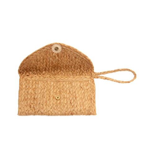 Portia Jute Clutch Wristlet | Natural