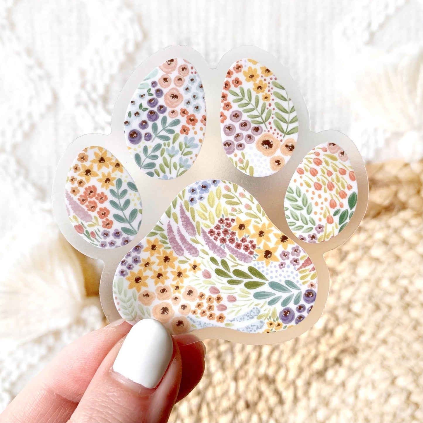 Sticker | Floral Paw Print