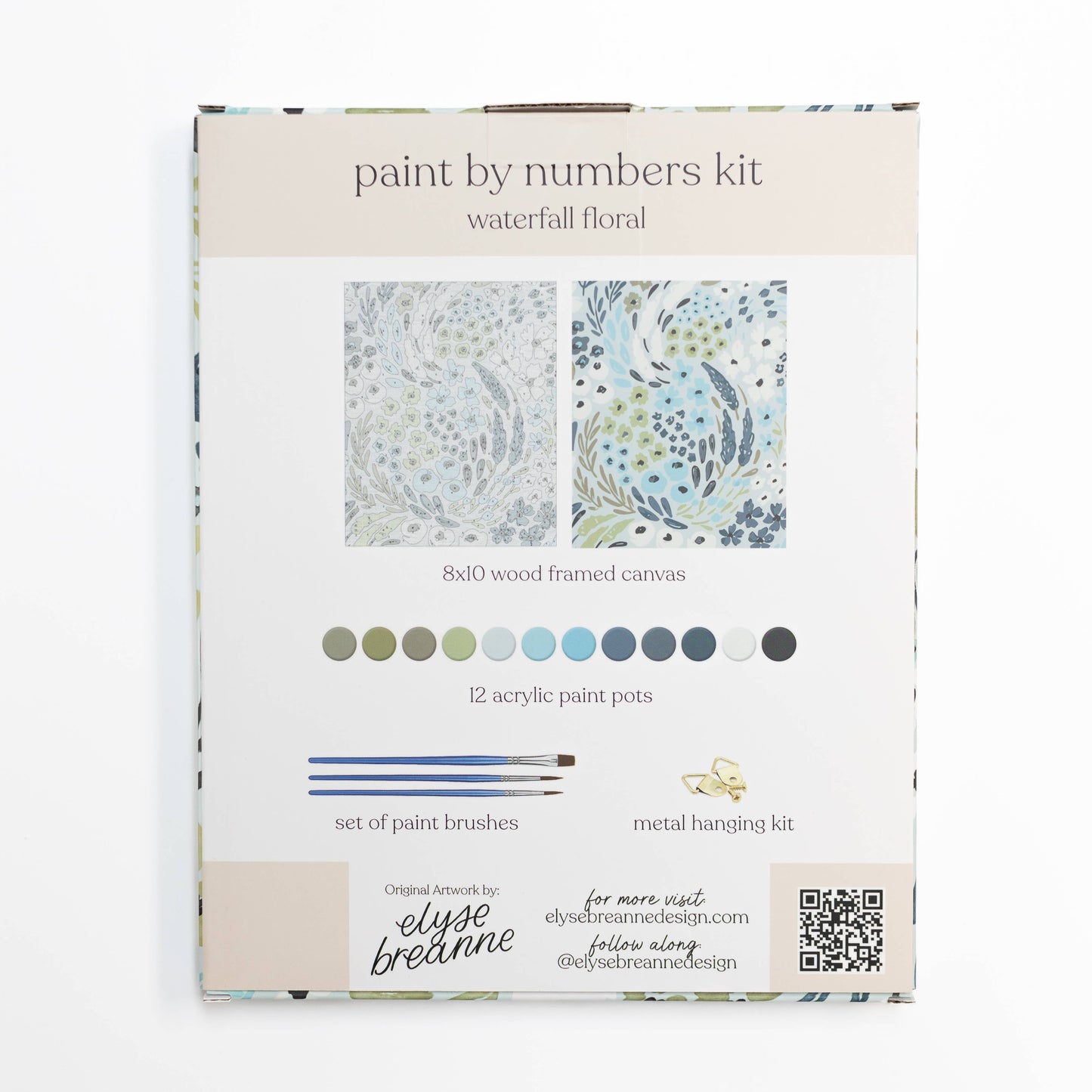 Paint By Number Kit | Waterfall Floral