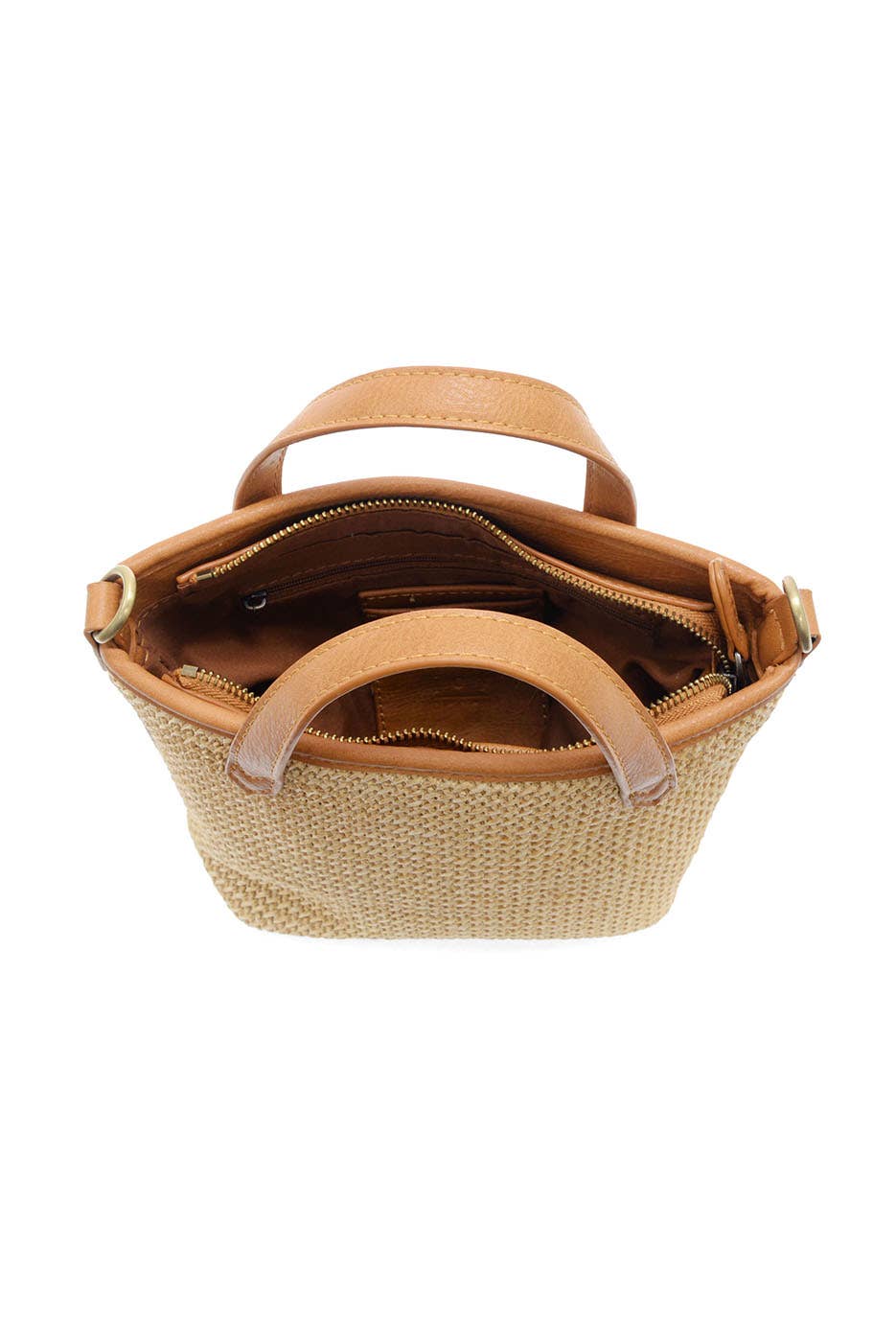 Straw Mini Bucket Crossbody