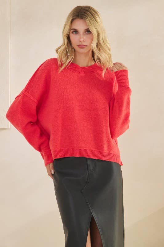 Reverse Stitch Sweater Top