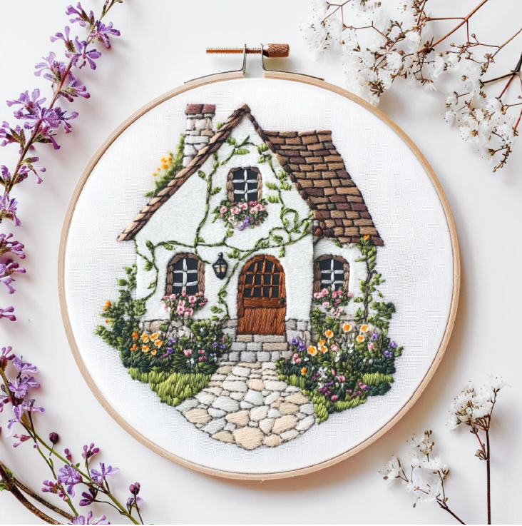 Embroidery Kit | Cobblestone Cottage