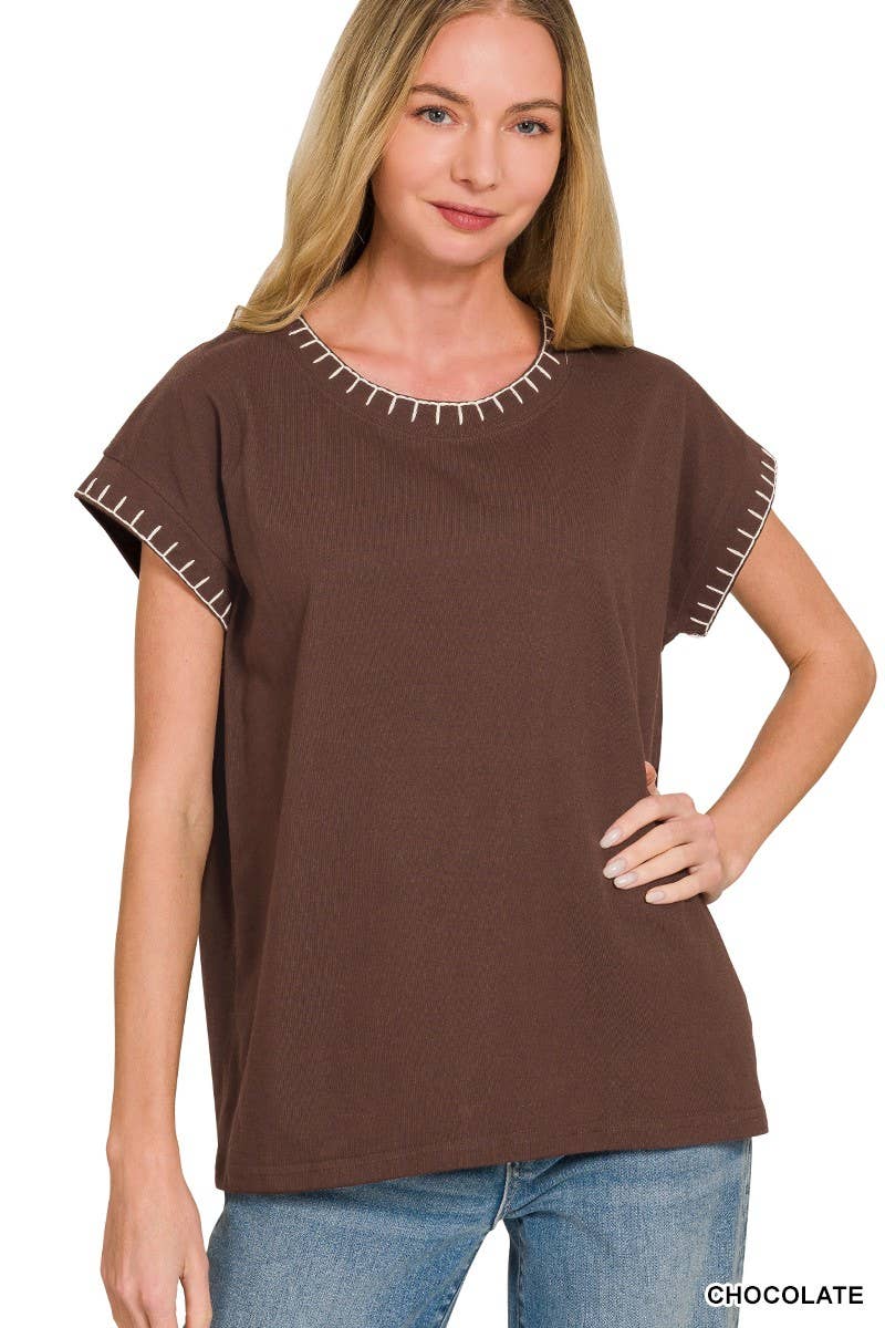 Blanket Stitch Tee
