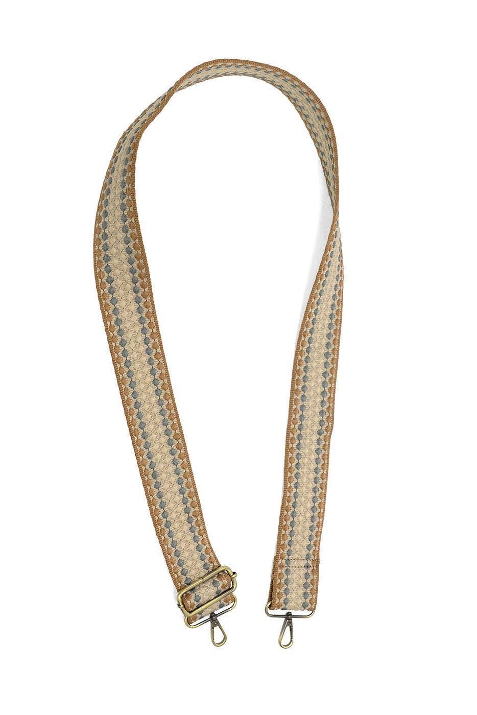 Neutral Dotted Stripe Guita Strap
