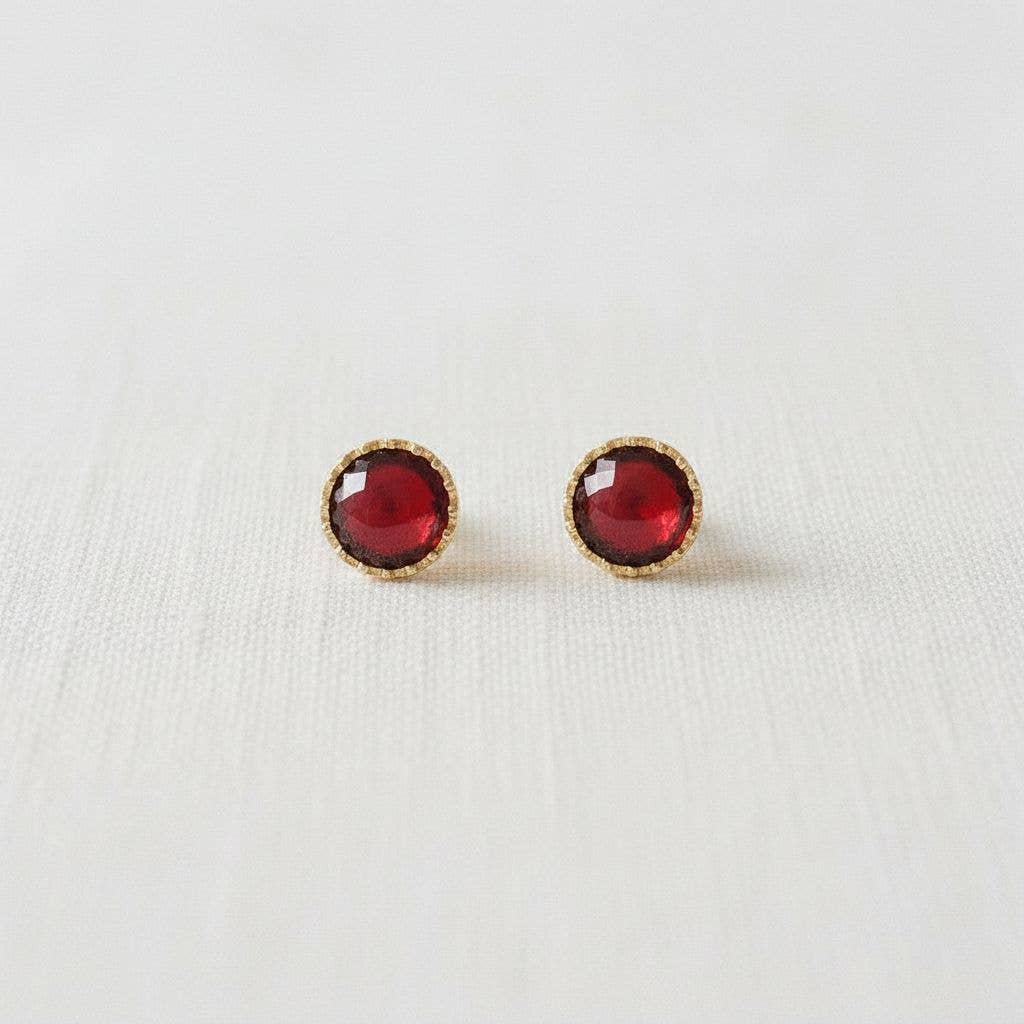Vintage-Inspired Red Studs