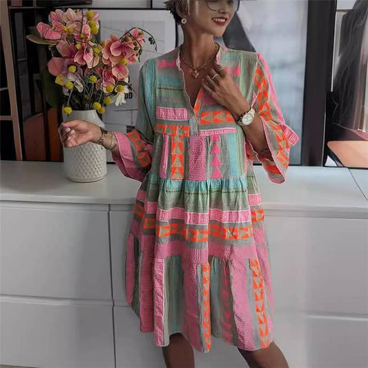 V-Neck Mini Dress