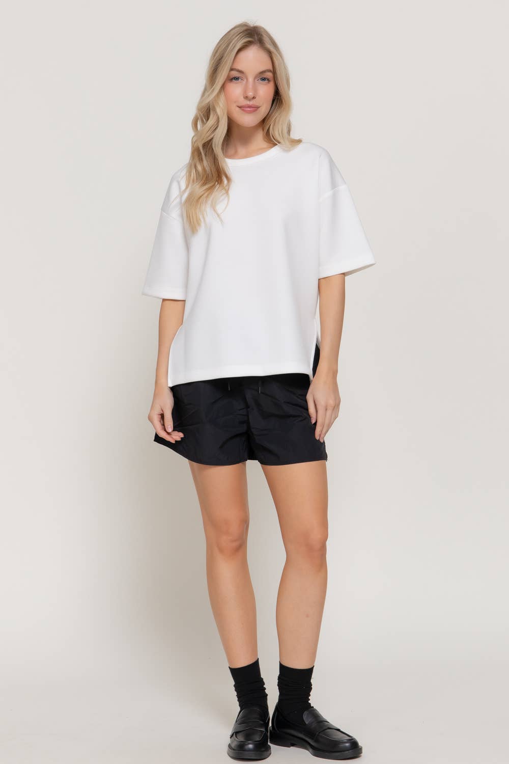 Scuba Knit Top | Off-White