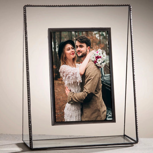 Beaded Glass Picture Frame | 4x6 Vertical