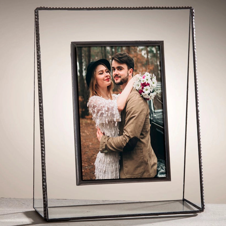 Beaded Glass  Picture Frame | 4x6 Vertical