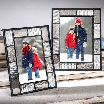 Grey and Clear Stained Glass Picture Frames