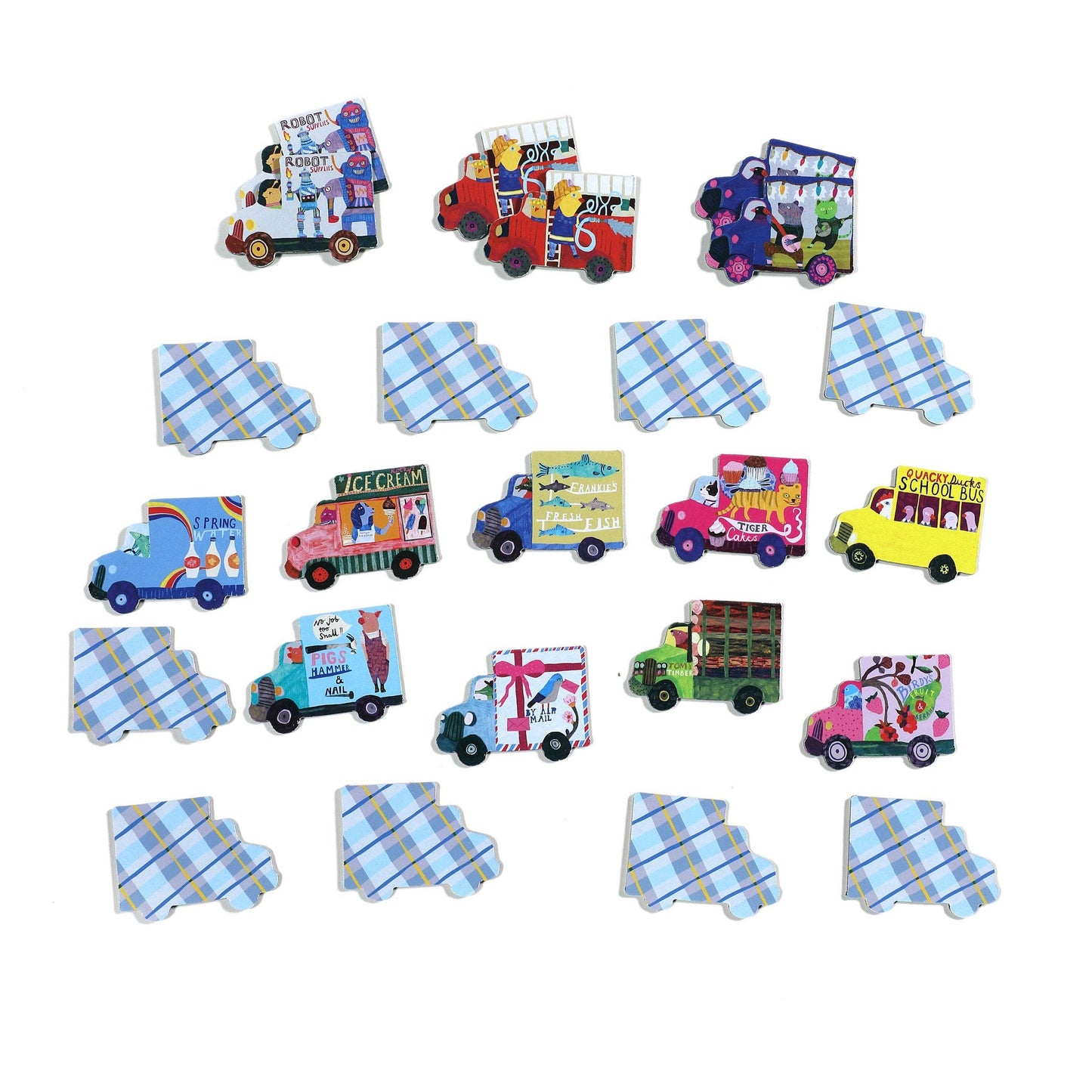 Trucks & A Bus Little Memory  Game