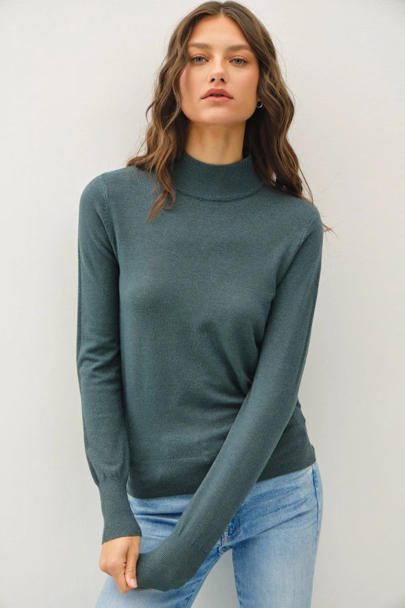 Mock Neck Sweater | Spruce