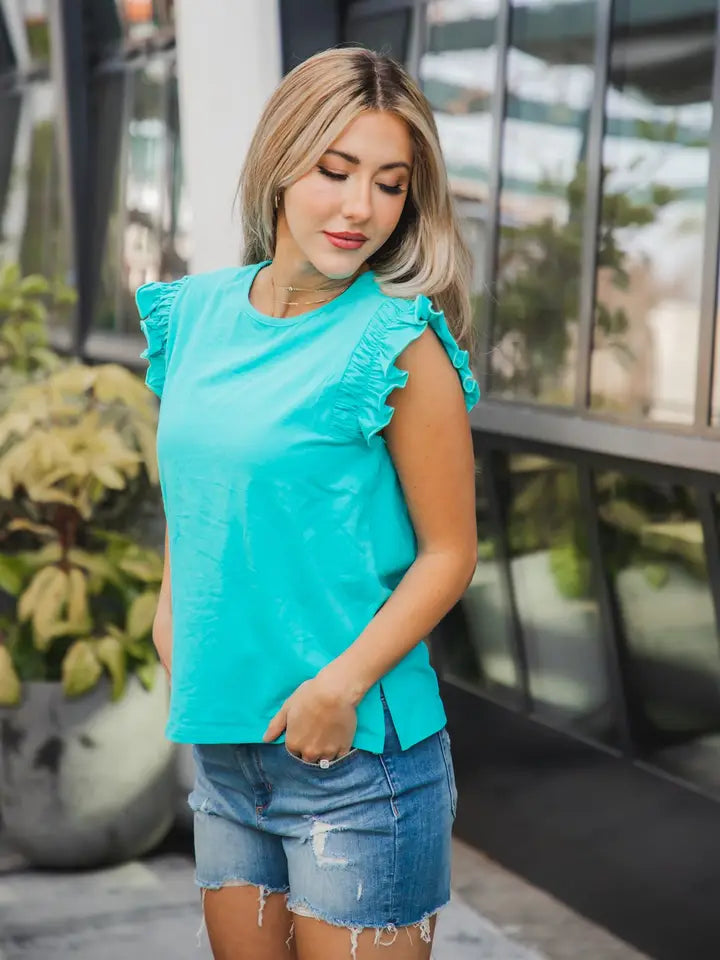 Ruffle Shoulder Liv Top