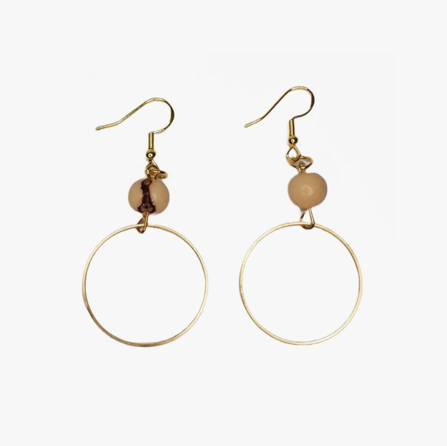 Acai Hoop Earrings | Cream