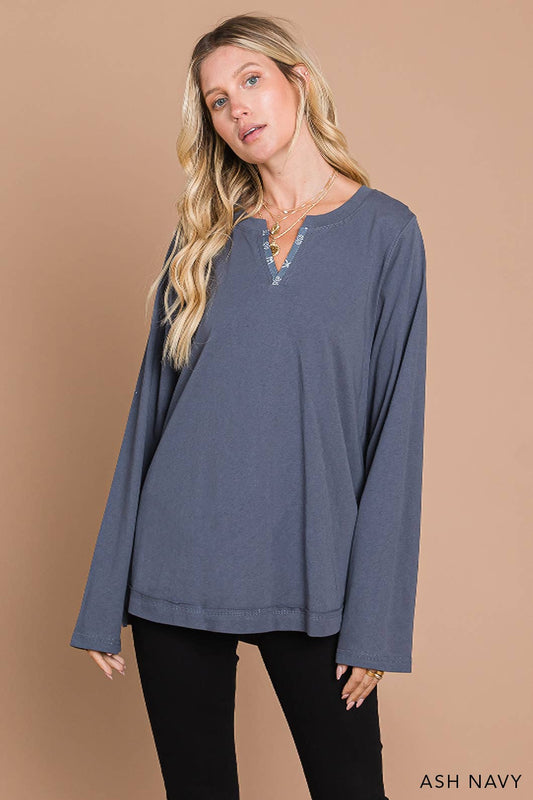 Washed Knit Top