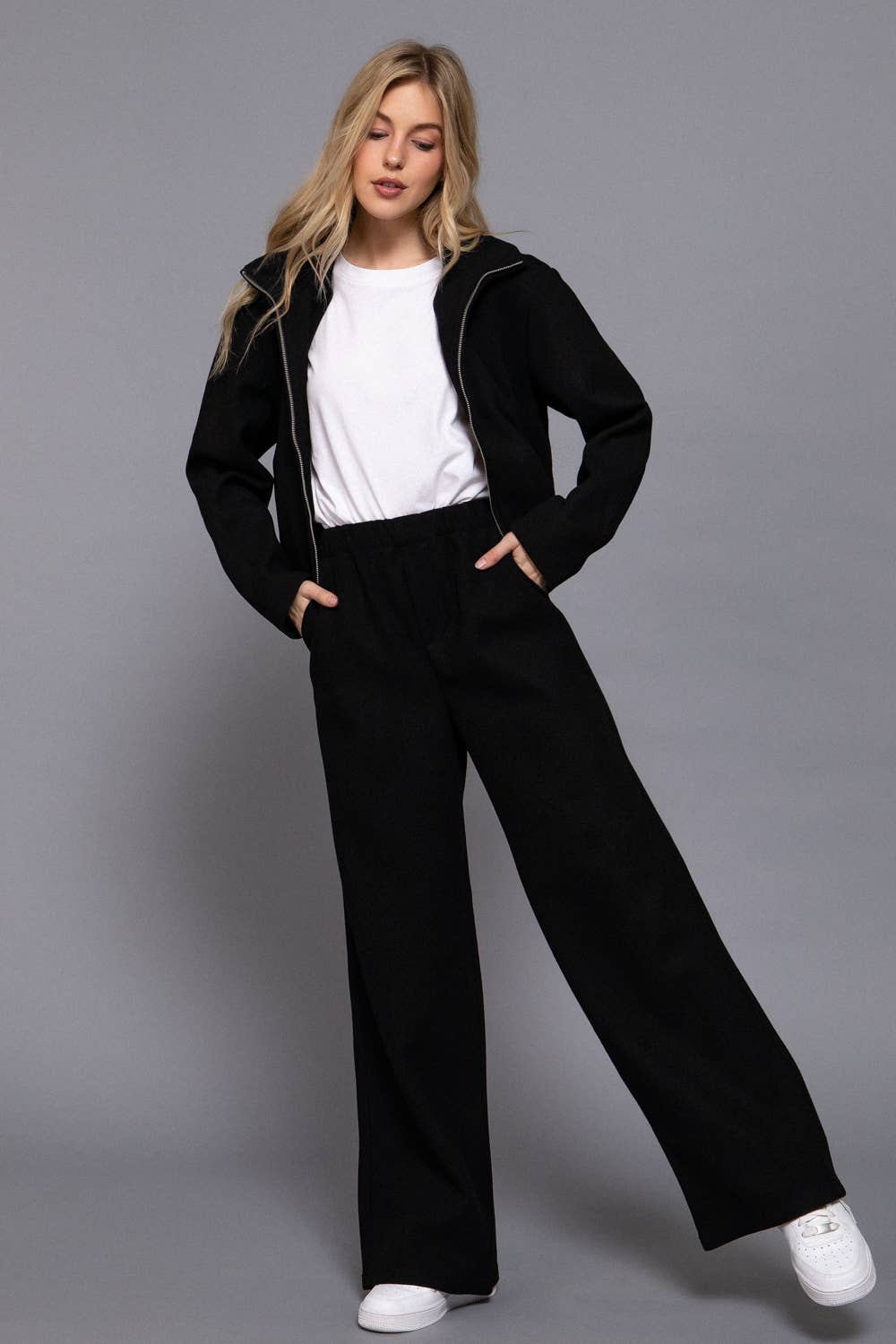 Soft Felt Pants | Black