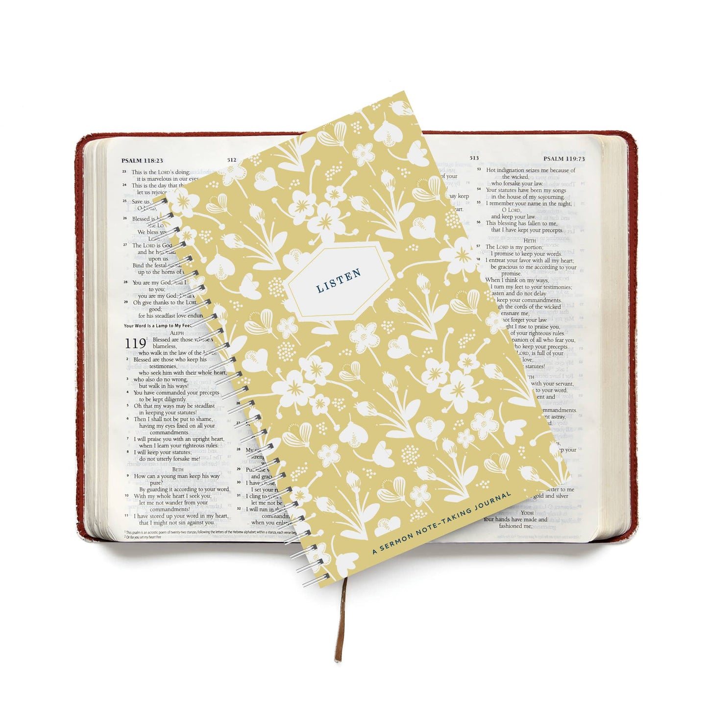 Sermon Notebook, Marigold Floral