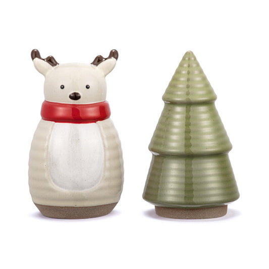 Reindeer and Tree Salt & Pepper Shakers