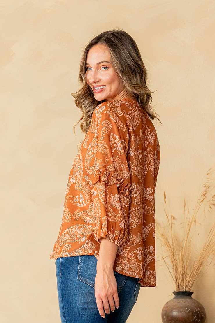 Paisley Print Blouse
