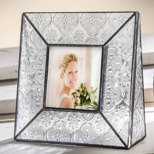 Vintage Glass Picture Frame 3x3