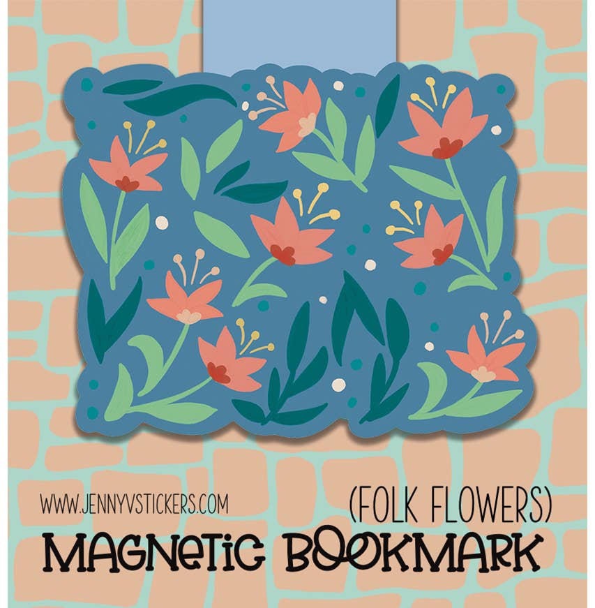 Magnetic Bookmark | Folk Florals