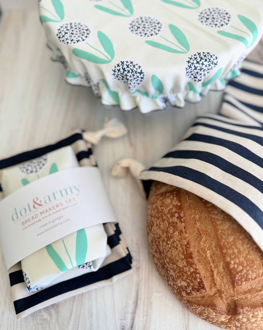 Bread Bag & Bowl Cover | Dandelion Stripe