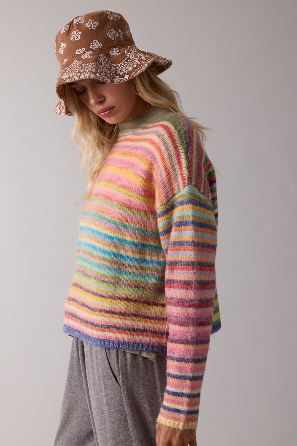 Rainbow Knit Sweater