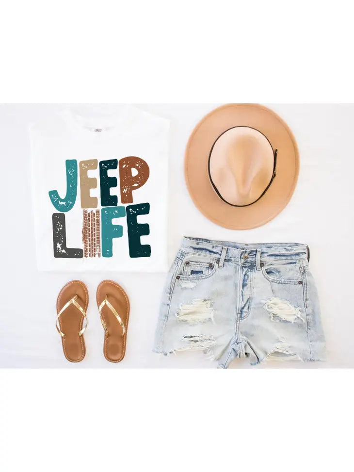 Off-Road Jeep Life Graphic Tee | White