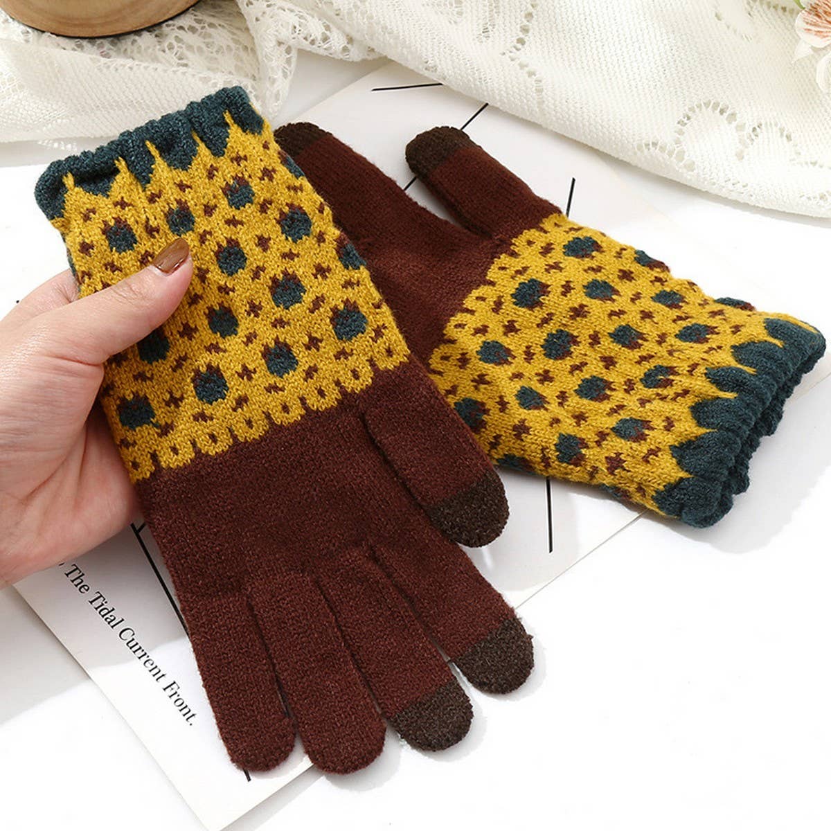 Cute Knit Touchscreen Gloves