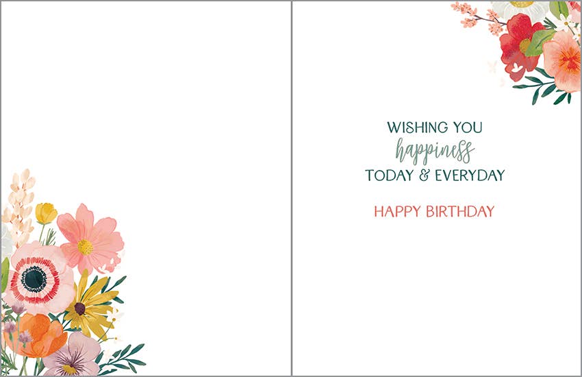 Birthday Greeting Card - Flower Vase
