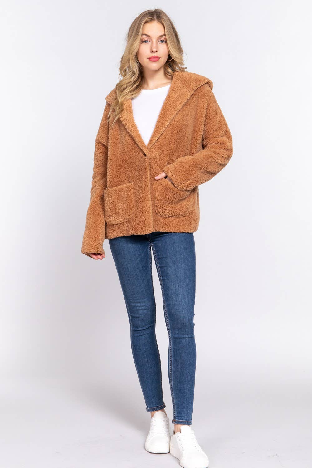 Dolman Sleeve Sherpa Jacket