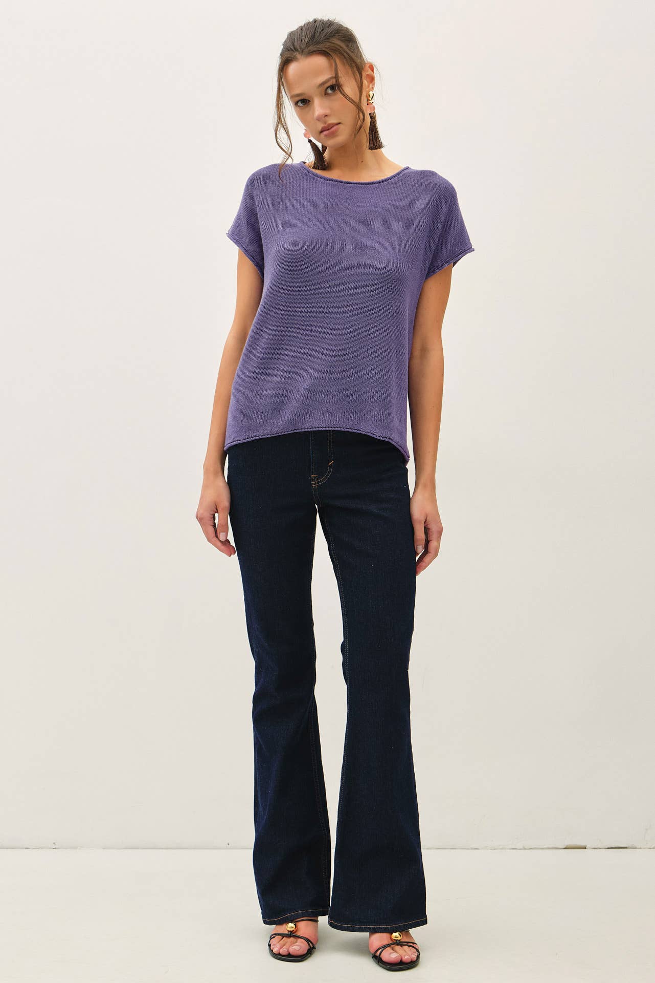 Boxy Short Sleeve Sweater