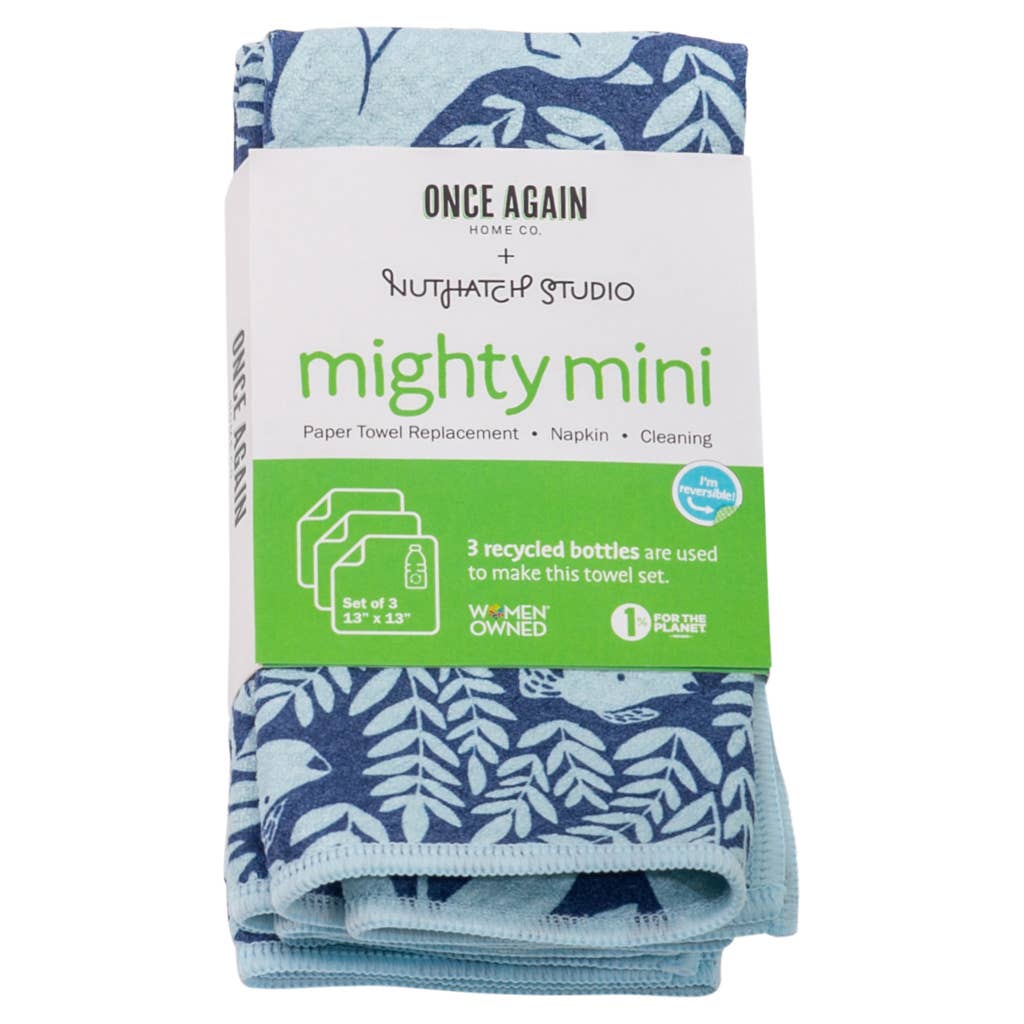 Mighty Mini Towel | Navy Nuthatch Dog Park