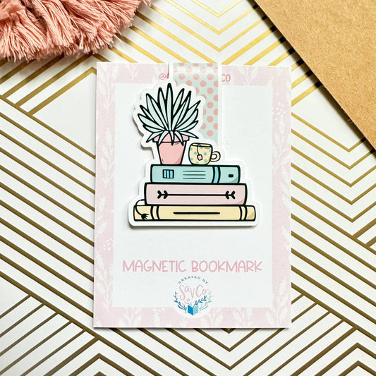 Magnetic Bookmark | Books & Tea