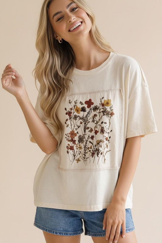 Floral Patchwork Top