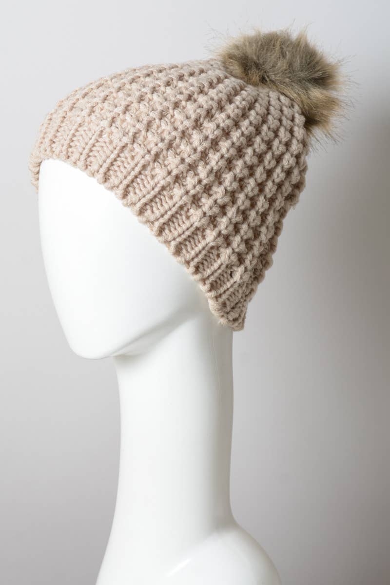 Knit Pom Pom Beanie